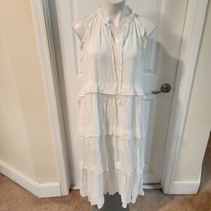 The Mint Medium White Maxi Dress